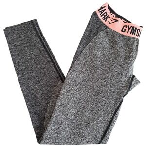 Gymshark‎ Flex 27x28 Grey Pink Branded Waistband Women's Seamless Leggings